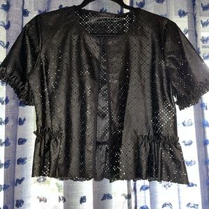 Black mesh shirt/little jacket